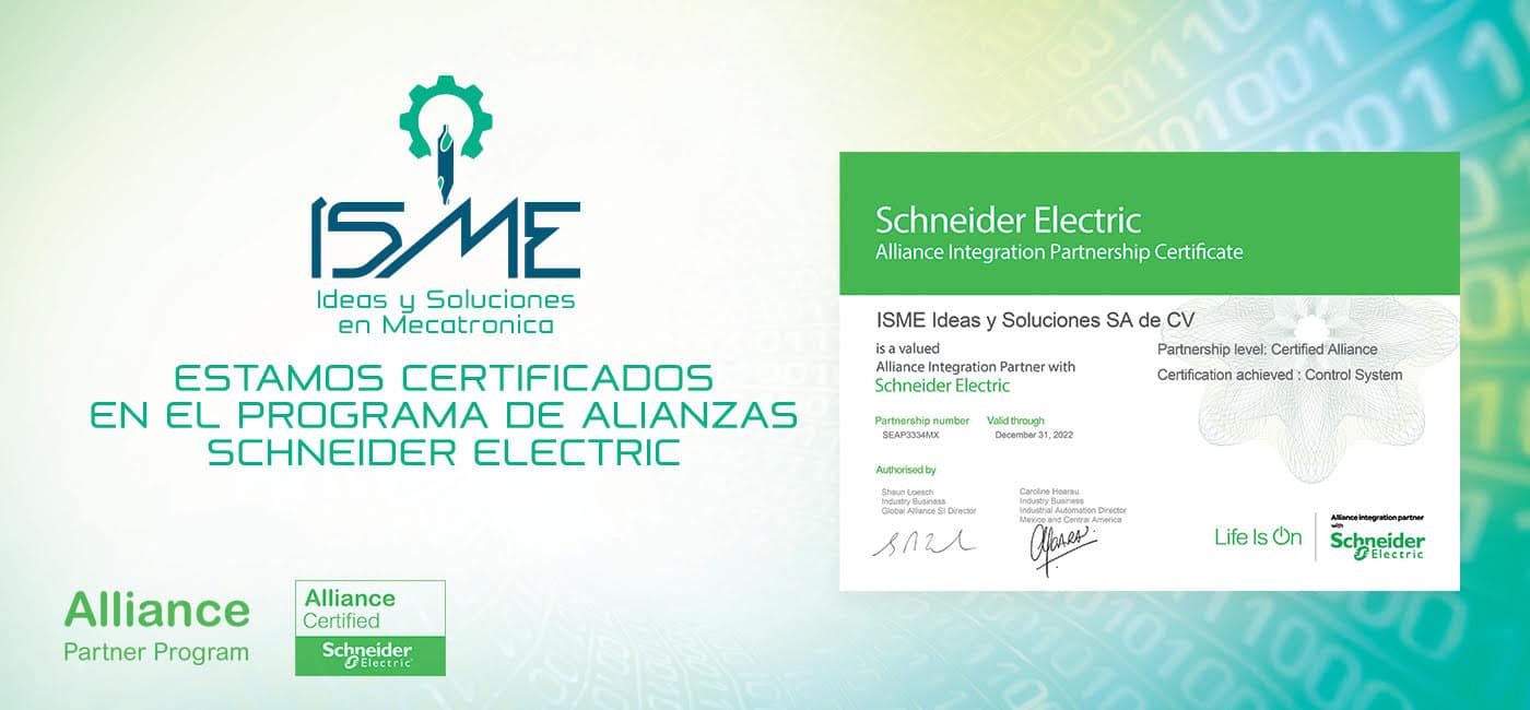 Certificación Programa de Alianzas de Schneider Electric